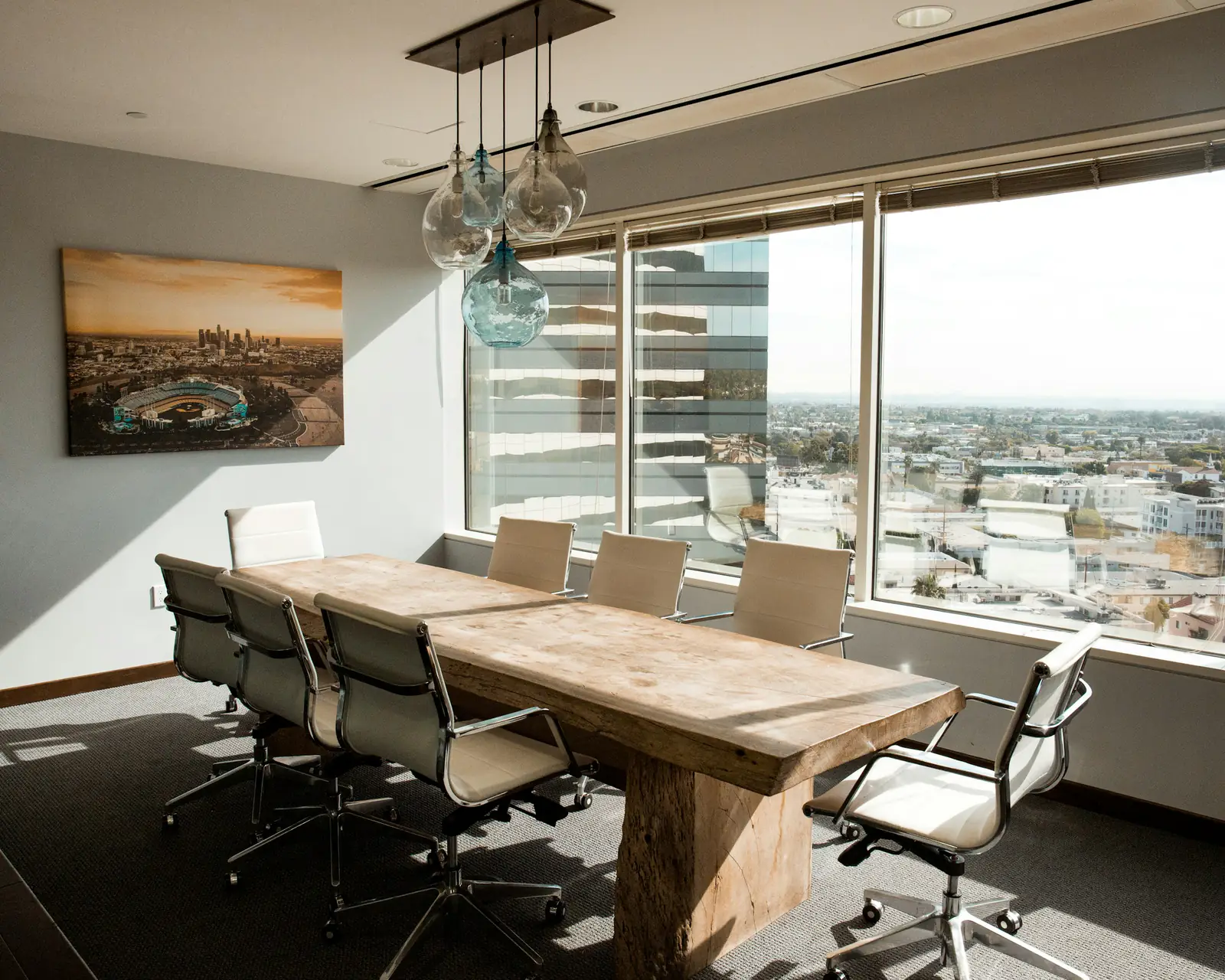 Modern office workspace — Hudafluence Media Group